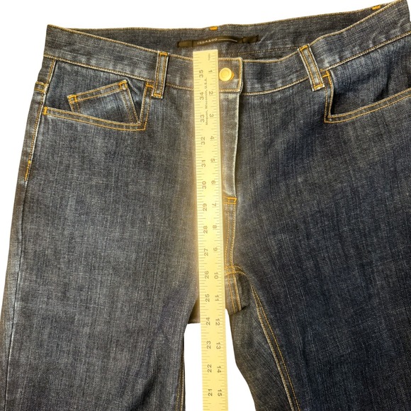 NEW Isda and Co Wide Leg Flare Indigo Jeans Womens 10 Tall 33 Inseam Dark Wash - Picture 8 of 13